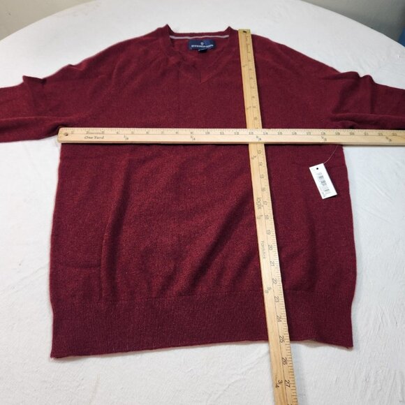 Buttoned Down Men's Sweater Size S 100% Pure Cashmere Burgundy V Neck (16) - Picture 12 of 12